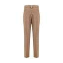 Beige Fleece Wool Dress Pants