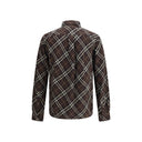 Brown Cotton Pattern Shirt