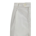 White Cotton Casual Pants