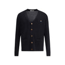 Black Fleece Wool Cardigan