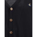 Black Fleece Wool Cardigan