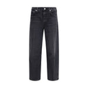 Black Recycled Cotton High-Waisted Jean