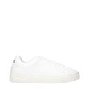 White Leather Low Top Sneakers