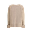 Beige Merino Wool Sweatshirt