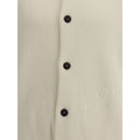 White Fleece Wool Cardigan