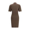 Brown Merino Wool Casual Dress