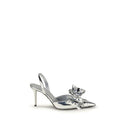 Silver Leather High Heel Pumps