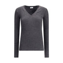 Gray Wool Long Sleeve T-Shirt