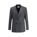 Gray Fleece Wool Blazer