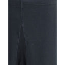 Black Cotton Casual Pants