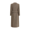 Beige Fleece Wool Coat