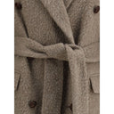 Beige Fleece Wool Coat