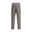 Green Fleece Wool Dress Pants