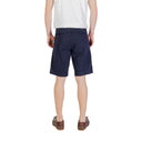 Blue Cotton Bermuda Shorts