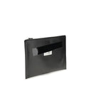Black Calf Leather Bos Taurus Clutch Bag