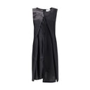 Black Acetate Casual Dress