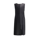 Black Acetate Casual Dress