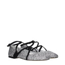 Gray Plastic Ballet Flats