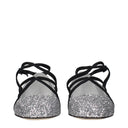 Gray Plastic Ballet Flats