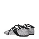 Gray Plastic Ballet Flats