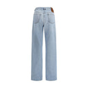 Light Blue Cotton High-Waisted Jean