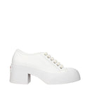 White Leather Platform Sneakers