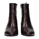 Red Leather Ankle Boots