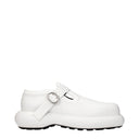 White Leather Slip-On Loafers