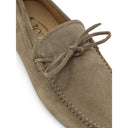 Beige Suede Leather Moccassin