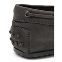 Gray Nubuc Leather Moccassin