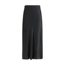 Black Acetate Midi Skirt