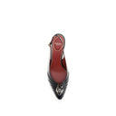 Black Leather High Heel Pumps