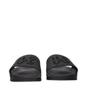 Black Cotton Slippers