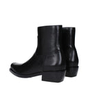 Black Leather Ankle Boots