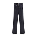 Gray Wool Casual Pants