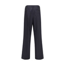 Gray Wool Casual Pants