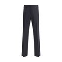 Black Viscose Casual Pants