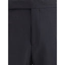 Black Viscose Casual Pants
