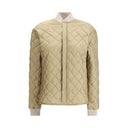 Beige Polyamide Bomber