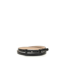 Black Leather Thin Belt