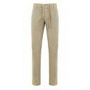 Beige Cotton Casual Pants
