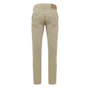 Beige Cotton Casual Pants