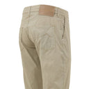 Beige Cotton Casual Pants