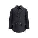 Gray Fleece Wool Coat