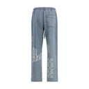 Blue Cotton Joggers (Workout Pants)