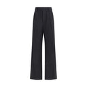 Black Fleece Wool Casual Pants