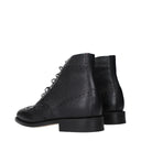 Black Leather Ankle Boots