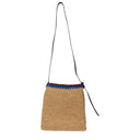Beige Raffia Crossbody Bag