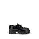 Black Calf Leather Bos Taurus Platform Loafers