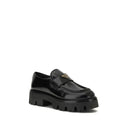 Black Calf Leather Bos Taurus Platform Loafers